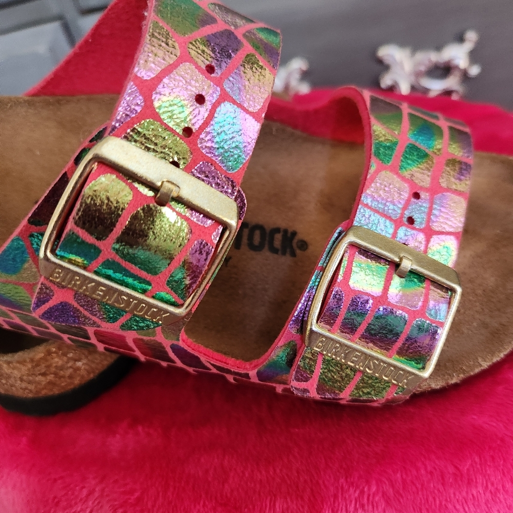 Birkenstock Arizona Gator Gleam Pink - Picture 6 of 8